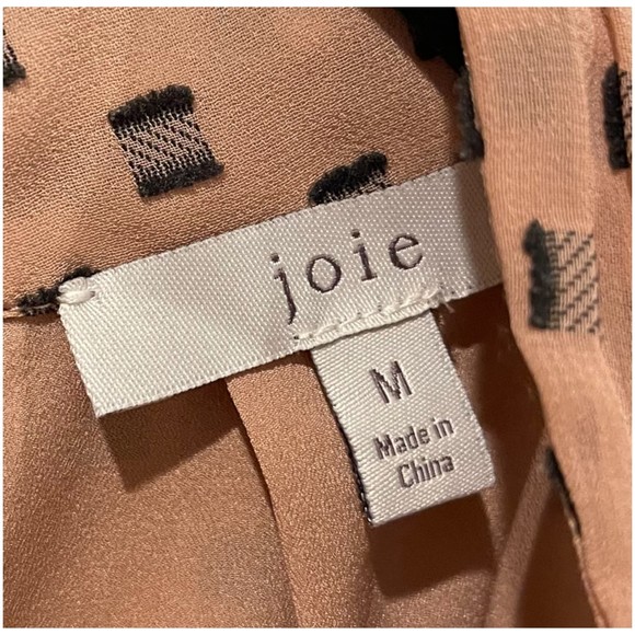 JOIE Leikyn Sash Tan Black Halter Blouse - Picture 4 of 6